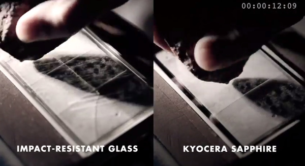 Kyoceran vertailuvideo: Safiiri vastaan iskunkestv lasi
